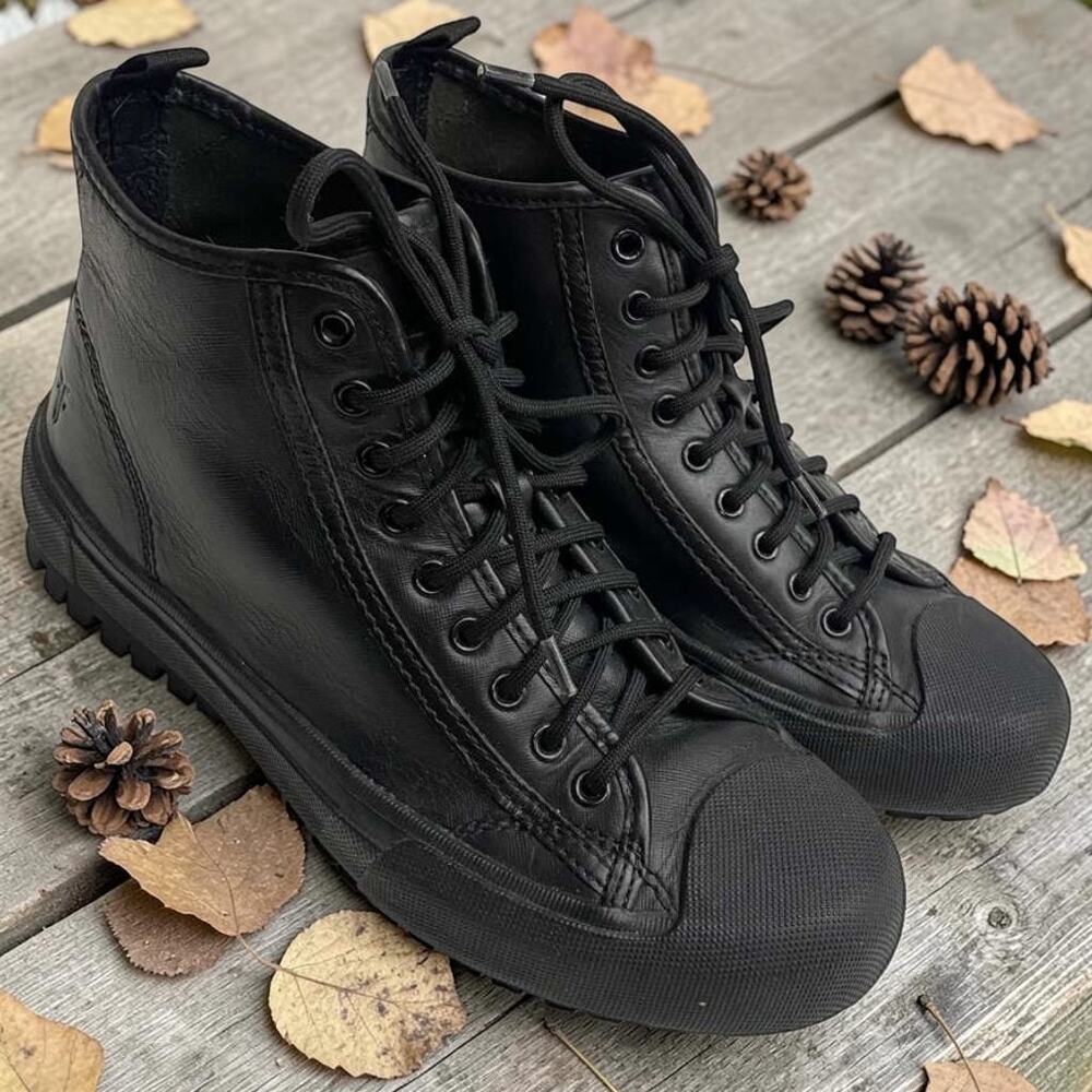 Frye Ryan Lug Midlace 81153 Mens Black Lace Up Lifestyle Sneakers Shoes Sz 7